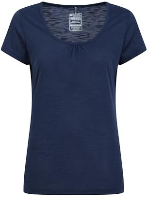 Mountain Warehouse Agra Womens T-Shirt - Lightweight Ladies Shirt, Quick Dry, Breathable Tee, Sweat Wicking Tee Shirt - for Spring Summer & Outdoors Navy Women's Size 10