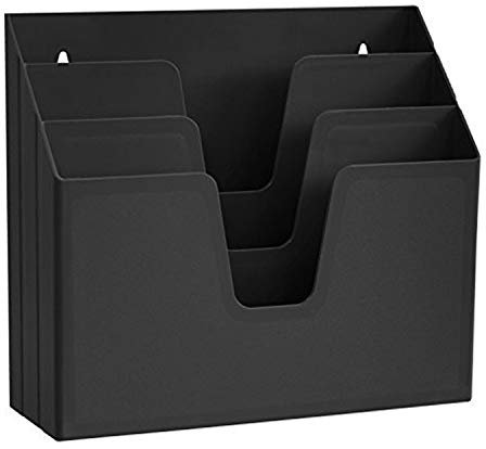 Acrimet Unterlagenhalter Dreifach Horizontalen (Schwarze Farbe)