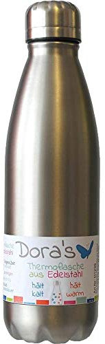 Dora´s Thermoflasche aus Edelstahl 500ml (Edelstahl, 500 ml)