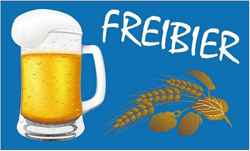 Fahne/Flagge Freibier NEU 90 x 150 cm Fahnen