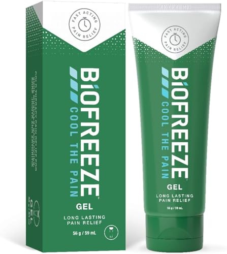 Biofreeze Cooling Gel 59 ml - Muscle & Joint Pain Relief, Eases Discomfort, Targets Small & Large Areas, Effective for Muscles, Bones, Joints, and Fever Alleviation