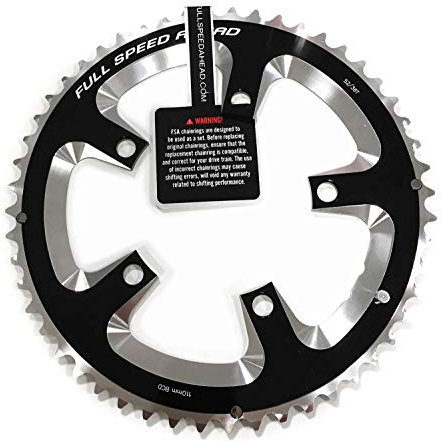 FSA Kettenblatt - Super Type Road (WA447) o LK 110 o 52 o N-10 / N-11 o Al 7075-T6 o CNC o schwarz o Energy