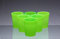 Passe au lave-vaisselle empilables en plastique Vert Fluo Tasses/Gobelets/Verres 250 ml (Lot de 6)