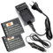 DSTE (2- Pack) KLIC-7001 Ersatz Batterie und DC52E Reise Ladegerät Compatible für Kodak Easyshare M1063 M1073 is M340 M341 M753 Zoom M763 M853 Zoom