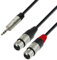 Adam Hall Cables 4 STAR YWFF 0300 - Cable de Audio REAN de Minijack 3,5 mm estéreo a 2 XLR hembra 3 m