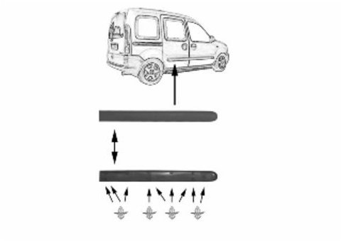 VAN WEZEL 4310426 Baguette et bande protectrice porte arrière droite