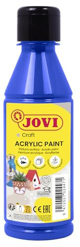 Jovi- Acrylfarbe PINTURA ACRILICA, Color azul oscuro, 250 ml (Paquete de 1) (68024)