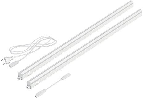 Parlat Luminarias LED bajo el armario Rigel, 87,3 cm cada una, 1118 lm cada una, blanco, juego de 2