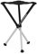 Walkstool - Modell Comfort - Schwarz und Silber - 3-Beiniger Klapphocker aus Aluminium - Sitzhöhe 65 cm - Klapphocker Faltbar, Belastbar mit 250 kg - Hergestellt in Schweden