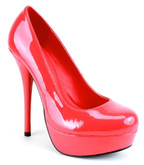 Andres Machado - AM453 - Wunderschöne High Heels mit Plateau aus verschiedenen Materialien.EU 32 bis 45, Lack Rot, 34 EU