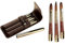 Pro Arte Artists Leather Wallet Travel Set. 3 Retractable Watercolour Brushes