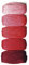 Rayher 53564286 Baumwoll-Garn Stitch & Knot, Rottöne, 5 Farben je 10 m (50 m), Kreuzstich-Garnset, Stickgarn Set, Knüpfgarn, Garn für Freundschaftsbänder, Kirschrot