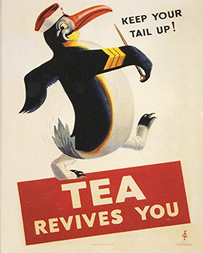 Tea Revives You Propaganda World War Metal Wall Sign 6x8inches Plaque Vintage Retro Poster Art Picture Print