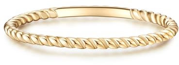 GLANZSTÜCKE MÜNCHEN Damen-Ring Sterling Silber gelbvergoldet - Steckring gedreht Silberring Gelbgold Vorsteckring Silber 925