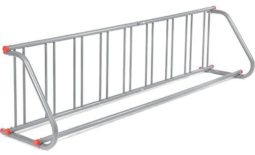 Global Industrial 111 L Single-Sided Grid Bike Rack, 9-Bike Capacity, Gray