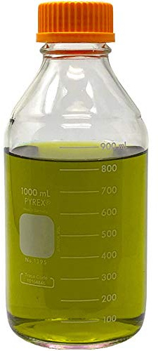 Pyrex 1395-2LCNEa 2L Round Media Storage Bottles, with GL45 Screw Cap, E, Glass