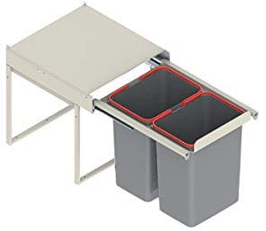 RECYCLE BIN PULL OUT KITCHEN WASTE BIN 450MM - 40 LTR (JC606-2)