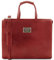 Tuscany Leather Palermo - Damen - Aktentasche aus Leder 3 Fächer - TL141343 (ROT)