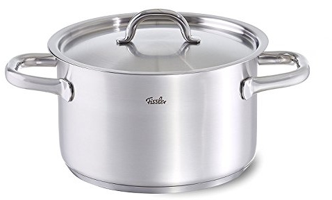 Fissler Family Line/Edelstahl-Topf (Ø 24 cm, 5,3 L) Kochtopf mit Metall-Deckel - Induktion