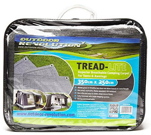 Outdoor Revolution Treadlite Camping Carpet - 350 x 250, Grey, One Size
