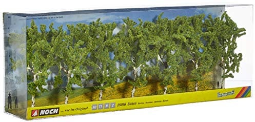 NOCH® Birken, mit Modellbau Bäumen, 10 cm Höhe, ideal für H0, TT, N, Z Maßstäbe perfekt auch zum Basteln und DIY