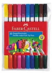 Faber Castell Double-ended Fibre Tip Pens, Set of 10, 151110aa