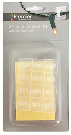 Crowders Christmas Lights Cable Clips with Adhesive Pad 24 White