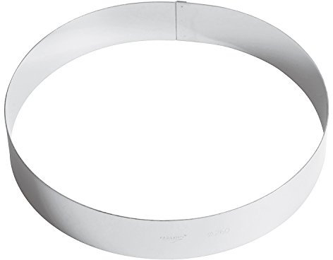 PADERNO Aro para Tartas, Mousse y Pudding - Utensilios de Cocina Profesionales para Hornear y Cocinar - Acero Inoxidable, 26 cm