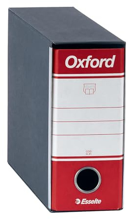 Esselte Ordner OXFORD mit Hebelmechanik und mit Handy Dorso 8 cm rot