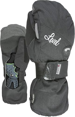Level Half Pipe Gore-Tex - Snowboard Handschuhe, Thermohandschuhe Winter Herren mit Verstellbarem Riemen und Stulpe, Ski- und Winterhandschuhe Herren Wasserdicht, Atmungsaktiv für Snowboard - 1 Paar