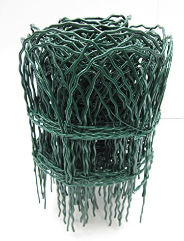 Easipet PVC Garden Border Fence 10 Metre x 250mm Green Decorative Lawn Edging