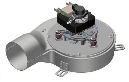 Estrattore fumi stufa pellet ventilatore + encoder universale 40W d. 80 classe H