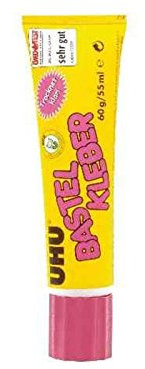 UHU 47735 Bastelkleber ohne Lösungsmittel, 90 g Tube (5er Sparpack)