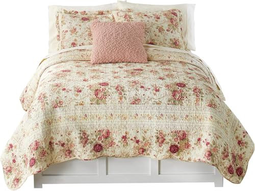 Greenland Home Antique Rose Twin Quilt Set