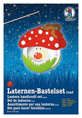 Ursus 18700007 - Laternen-Bastelset, Pilz, ca. 30 x 28 cm
