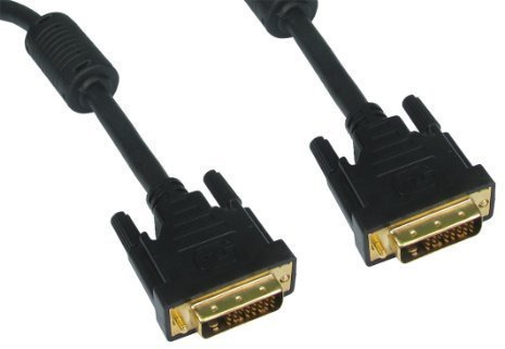1m DVI Cable - 24k Gold Plated - Video Lead - For HDTV including Plasma, LCD, LED, 3D - Dual Link - 24+1 pins