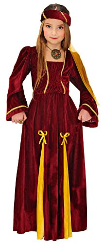 W WIDMANN MILANO Party Fashion - Kinderkostüm Mittelalterliche Prinzessin, Kleid, Adlige, Königin, Burgfräulein, Faschingskostüme