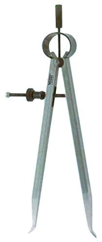 Vogel Germany Feder-Innentaster (aus poliertem Stahl, Messbereich 300 mm, Vierkantschenkel, Schnellspannmutter mit Feineinstellung) 302446