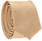 Cravate Fine Beige cuivré - Cravate Homme Coupe Slim Moderne - 5cm à la Pointe - Couleur Unie - Accessoire Chemise pour Mariage, Cérémonie