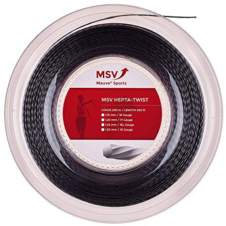 MSV Unisex Hepta-Twist 200M schwarz 1,15mm String Reel 1,15mm