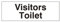 Visitors Toilet Door Sign 300mm x 100mm Rigid Plastic (DOR.30E-RP)