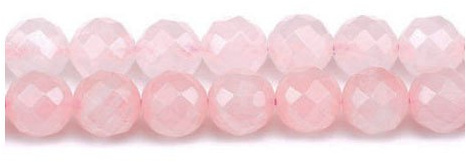 Pink Rose Quartz Beads Faceted Round 6mm Strand Of 60+