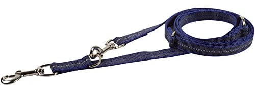 Gummierte Leine, 3-Fach verstellbar - blau, 230 cm (2,3 m)