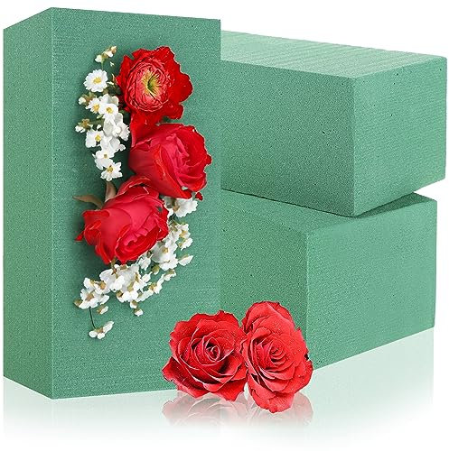 com-four® 3X Masses de bouchage pour Les compositions Florales - Mousse pour Les Fleurs fraîches pour Le Mariage et l'anniversaire