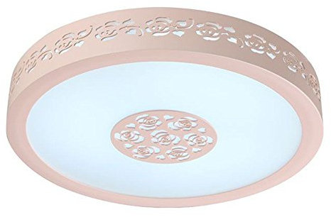 OOVOV Pink Wooden Rose Pierced Bedroom Ceiling Lights Fashion Girls Room Ceiling Lamp Study Room Ceiling Lamps