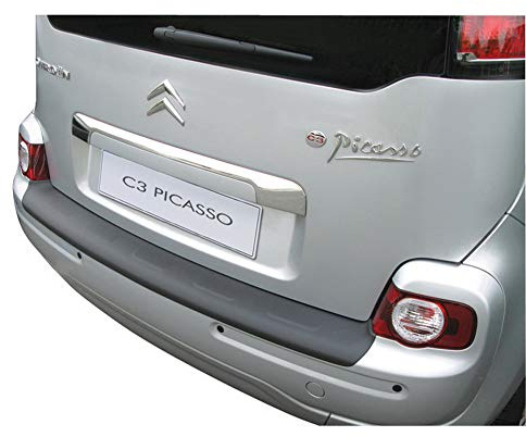 RGM Protection de seuil arrière (ABS) sur mesure | compatible avec Citroën C3 Picasso Noir