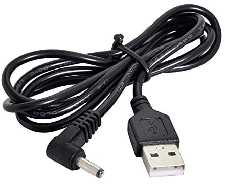 Câble USB 2.0 mâle vers coudé à 90 degrés 3,5 mm 1,35 mm CC 5 V Câble 80 cm