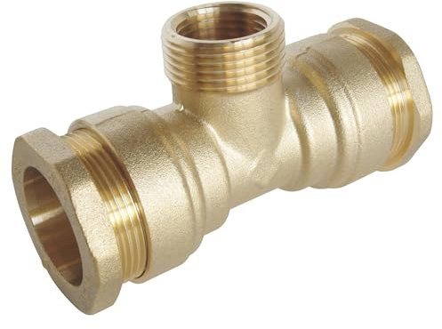 SOMATHERM FOR YOU, Raccord laiton Té Mâle 2 pour tube PE Ø63 mm - Triple raccordement à 90° - Pression 20 bars - Température -10°C à +80°C - Joint torique EPDM - Norme ACS - Garantie 5 ans