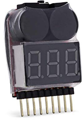 Adapter Universe RC Lipo Alarm Warner 1S - 8S On Board LED Buzzer Summer Akku Schutz Pieper