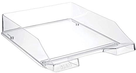 HAN Briefablage Klassik TRANSPARENT, 1 STÜCK, Moderne, transparente und stapelbare Ablage im frischen Design bis Format A4/C4, 1026-X-23, transparent-glasklar
